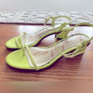 Sam Edelman Isle Heeled Sandal in lime green